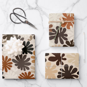 Boho Matisse Blumenmuster  Geschenkpapier Set