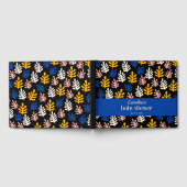 Boho Matisse Botanical Blue Custom Baby Shower Gästebuch (Voll)