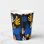 Boho Matisse Botanical Blue Custom Baby Shower Pappbecher (Rechts)