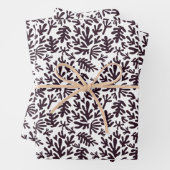 Boho Matisse Botanical Shapes Schwarz-weiß Geschenkpapier Set (Beispiel)