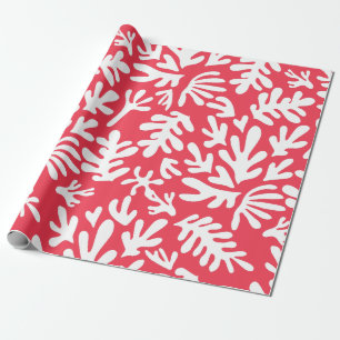 Boho Matisse Botanical Shapes Weihnachten Geschenkpapier