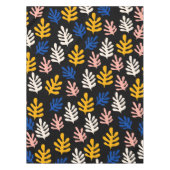 Boho Matisse Botanische Formen in Schwarz Rosa Bla Tischdecke (Vorderseite)