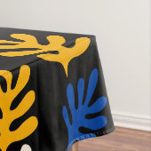 Boho Matisse Botanische Formen in Schwarz Rosa Bla Tischdecke (Beispiel)