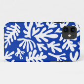 Boho Matisse botanische Formen Muster Blau Case-Mate iPhone Hülle (Rückseite (Horizontal))