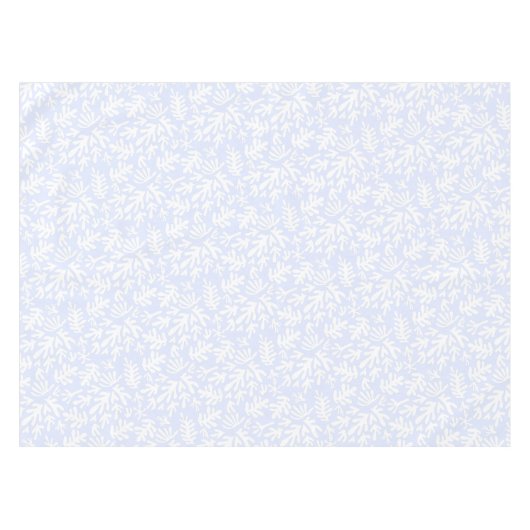 Boho Matisse Botanische Formen Muster Blau Tischdecke (Vorderseite (Horizontal))