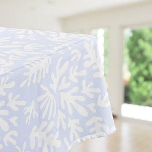 Boho Matisse Botanische Formen Muster Blau Tischdecke