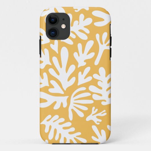 Boho Matisse Botanische Formen Muster Gelb Case-Mate iPhone Hülle (Rückseite)