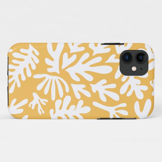 Boho Matisse Botanische Formen Muster Gelb Case-Mate iPhone Hülle (Rückseite (Horizontal))