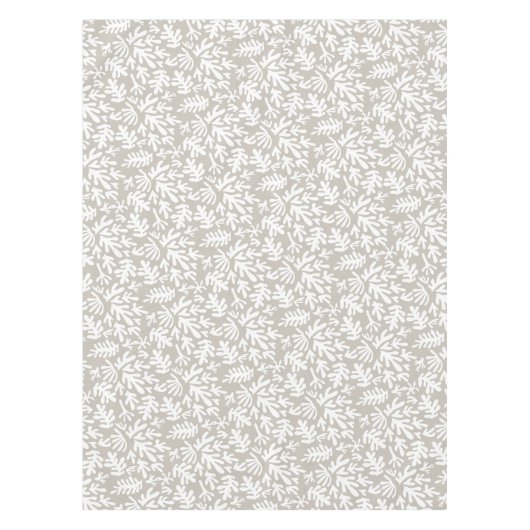 Boho Matisse botanische Formen Muster Grau Tischdecke (Vorderseite)