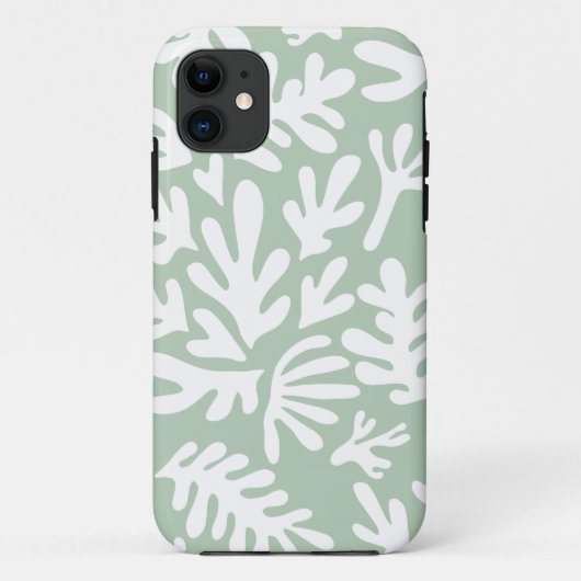 Boho Matisse botanische Formen Muster Green Case-Mate iPhone Hülle (Rückseite)