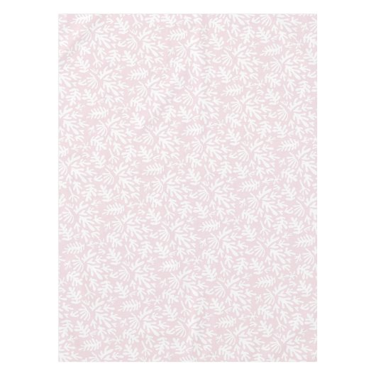 Boho Matisse Botanische Formen Muster rosa Tischdecke (Vorderseite)