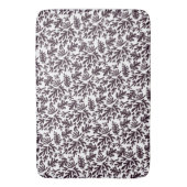 Boho Matisse botanische Formen Muster Schwarz Grau Badematte (Vorderseite Vertikal)