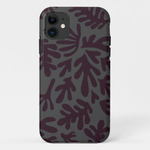 Boho Matisse botanische Formen Muster Schwarz Grau Case-Mate iPhone Hülle