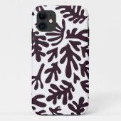 Boho Matisse botanische Formen Muster Schwarz Grau Case-Mate iPhone Hülle (Rückseite)
