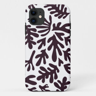 Boho Matisse botanische Formen Muster Schwarz Grau Case-Mate iPhone Hülle