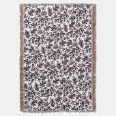 Boho Matisse botanische Formen Muster Schwarz Grau Decke (Vorderseite Vertikal)