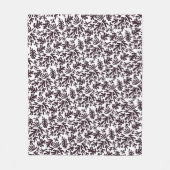 Boho Matisse botanische Formen Muster Schwarz Grau Fleecedecke (Vorderseite)