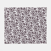 Boho Matisse botanische Formen Muster Schwarz Grau Fleecedecke (Vorderseite (Horizontal))