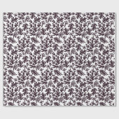 Boho Matisse botanische Formen Muster Schwarz Grau Geschenkpapier (Flach)