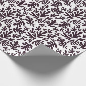 Boho Matisse botanische Formen Muster Schwarz Grau Geschenkpapier (Ecke)