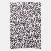 Boho Matisse botanische Formen Muster Schwarz Grau Geschirrtuch (Vertikal)