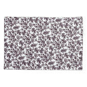 Boho Matisse botanische Formen Muster Schwarz Grau Kissenbezug (Rückseite)