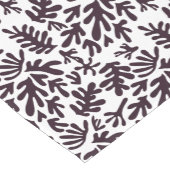 Boho Matisse botanische Formen Muster Schwarz Grau Kurzer Tischläufer (Ecke)