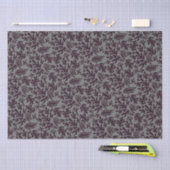 Boho Matisse botanische Formen Muster Schwarz Grau Seidenpapier (Handwerk)