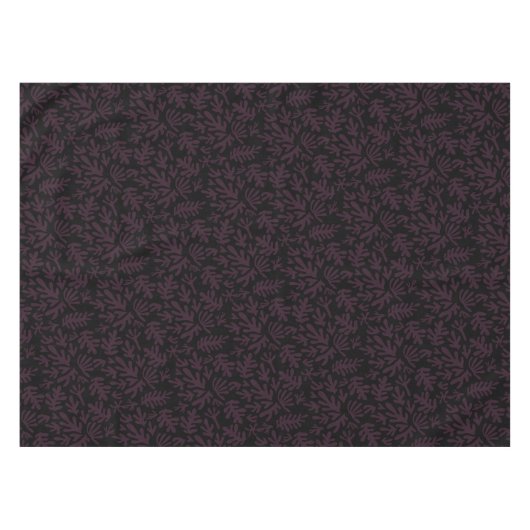 Boho Matisse botanische Formen Muster Schwarz Grau Tischdecke (Vorderseite (Horizontal))