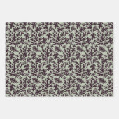 Boho Matisse Botanische Formen Muster Schwarz Grün Geschenkpapier Set (Vorderseite 3)