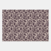 Boho Matisse Botanische Formen Muster Schwarze Cre Geschenkpapier Set (Vorderseite 3)