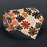 Boho Matisse Flower Pattern  Krawatte<br><div class="desc">A seamless pattern featuring abstract,  organic coral and leaf-like shapes in varying sizes. The design uses a warm,  autumnal palette of terracotta,  deep chocolate brown,  burnt orange,  and cream. The silhouettes have a soft,  hand-cut paper texture that gives the pattern a mid-century modern feel.</div>