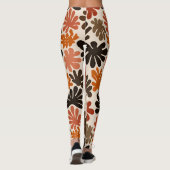 Boho Matisse Flower Pattern  Leggings (Rückseite)