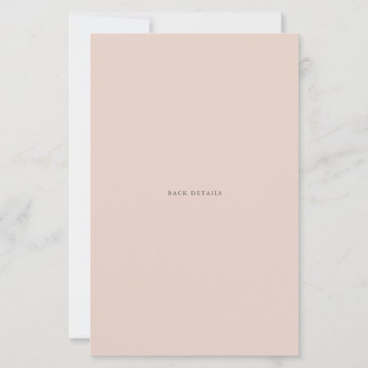 Boho Mauve Peach Blume Baby Brunch Einladung (Rückseite)