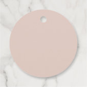 Boho Mauve Peach Blume Vielen Dank Geschenkanhänger (Rückseite)