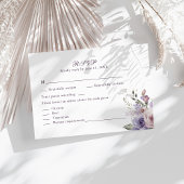 Boho Mauve und Lilac Blume Hochzeit RSVP Card Dankeskarte