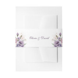 Boho Mauve und Lilac Floral Wedding Einladungsbanderole