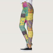 Boho Maximalist Patchwork Quilt Gemustert Leggings (Links)