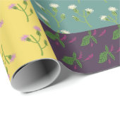 Boho Maximalist Patchwork Quilt Hübsch Floral Geschenkpapier (Rolleneckpunkt)