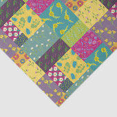 Boho Maximalist Patchwork Quilt Hübsch Floral Seidenpapier (Ausschnitt)