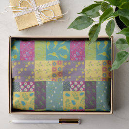 Boho Maximalist Patchwork Quilt Hübsch Floral Seidenpapier