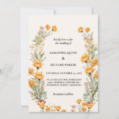 Boho Meadow Wildblume Eucalyptus Greenerity Weddin Einladung (Vorderseite)