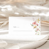 Boho Meadow Wildflower Wedding Place Card Platzkarte