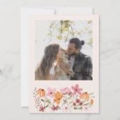 Boho meadow wildflowers photo fall bridal shower einladung (Rückseite)