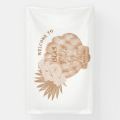 Boho-Meeresschalen-Strand-Brautparty Banner (Vertikal)