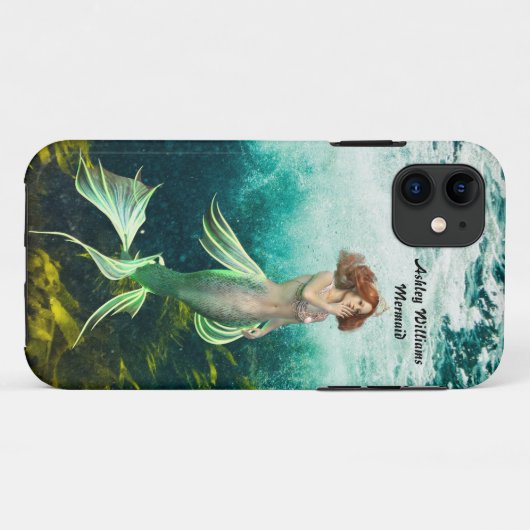 Boho Mermaid Birthday iPhone Case (Rückseite (Horizontal))