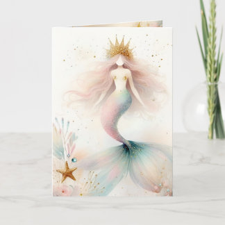 Boho Mermaid Princess Card Dankeskarte