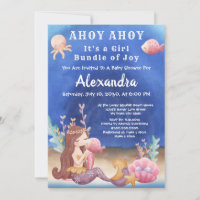 Boho Mermaid, tropischer Fisch Pink Girl Babydusch