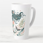 Boho Mermaid unter dem Meer Whimsical Milchtasse (Rechte Ecke)