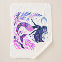 Boho Mermaid unter Meeresrosa und Lila